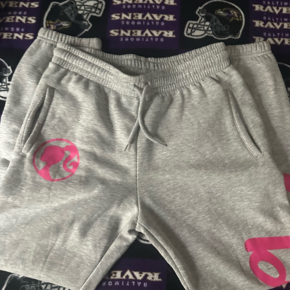 Barbie Gray Sweatpants with Pink Accent